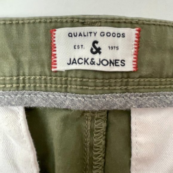 Jack & Jones Bowie Flat Front Chino Shorts Nautical Theme Green Size XL (36/38) - Picture 6 of 10